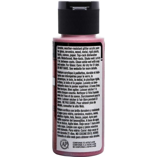 Plaid FolkArt Multi-Surface Glitter 59ml Fiery Red