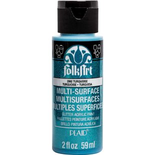 FolkArt Multi-Surface Glitter 59ml Turquoise