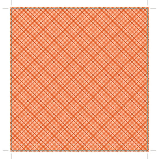 Darice Core' dinations patterned Single Sided 12x12" Orange Plaid
