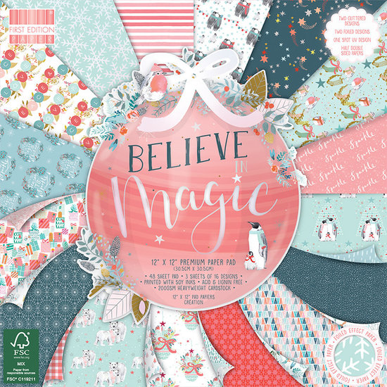 First Edition First Edition Paper Block Believe In Magic 12x12