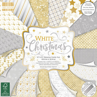First Edition Paper Block White Christmas 12x12