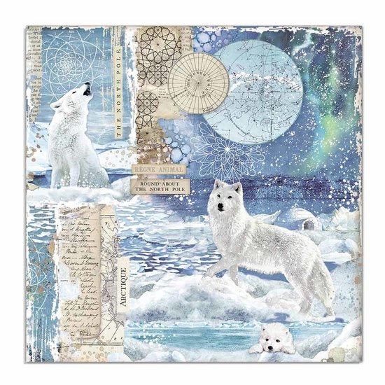 Stamperia Stamperia Paper 12x12'' Arctic Antarctic Wolf