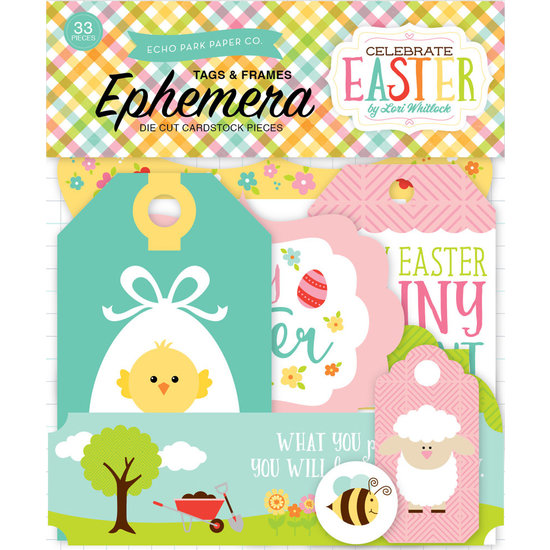 Echo Park Echo Park Ephemera Die Cuts Cardstock Tags & Frames Celebrate Easter