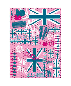 Vel Decopatch Papier Patroon London roze