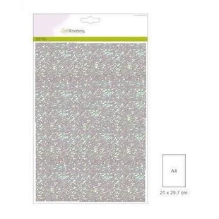 Craftemotions glitterpapier niet zelfklevend 5 vel A4 120gr baby-bl