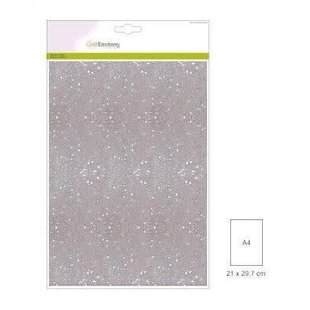 Craftemotions glitterpapier niet zelfklevend 5 vel A4 120gr wit