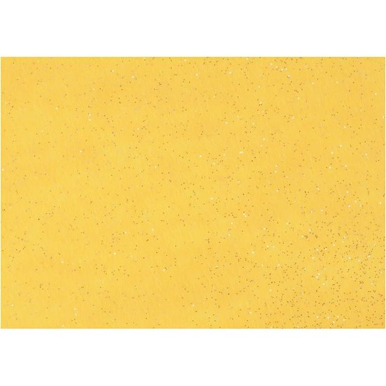 Creotime Hobbyvilt Glitter A4 dikte 1mm Geel