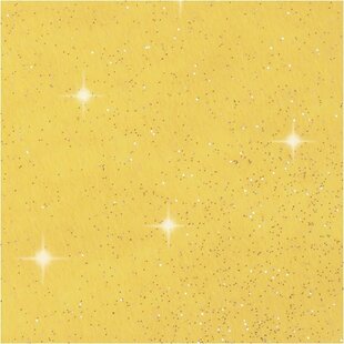 Hobbyvilt Glitter A4 dikte 1mm Geel