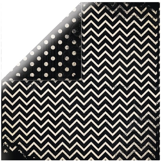 Bo Bunny BoBunny Chevron Dots Zigzag zwart