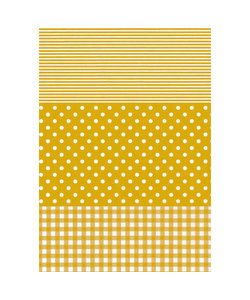 Vel Decopatch Papier Patroon Stippen/Strepen/Ruitjes Goud