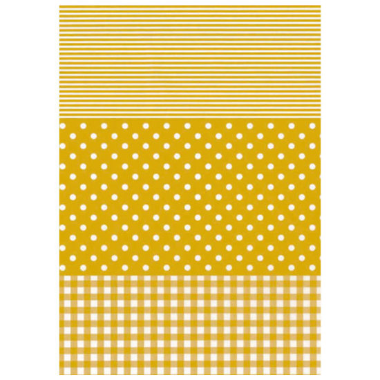 Decopatch Vel Decopatch Papier Patroon Stippen/Strepen/Ruitjes Goud