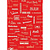 Decopatch Vel Decopatch Papier Patroon Wereldsteden Rood