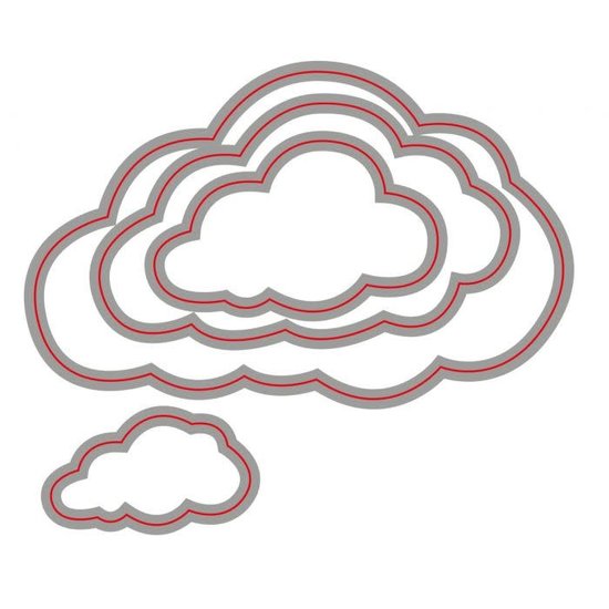 Vaessen Creative Vaessen Creative Snijmallen Wolken 4st