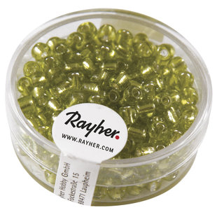 Rayher Rocailles Borduurkralen Zilveren Kern 4mm Licht Groen 17g
