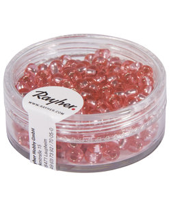 Rayher Rocailles Borduurkralen Zilveren Kern 4mm Roze 17g