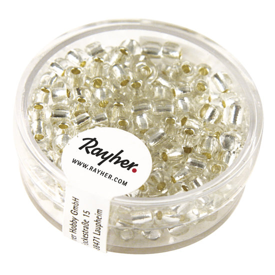 Rayher Rayher Rocailles Borduurkralen Zilveren Kern 4mm Zilver 17g