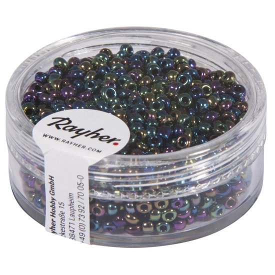 Rayher Rayher Rocailles Borduurkralen Opaque Luster 2mm Zwart 17g