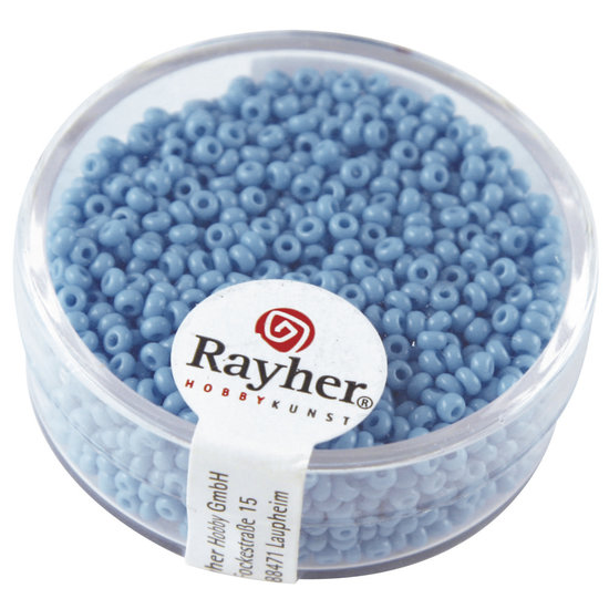 Rayher Rayher Rocailles Borduurkralen Opaque 2mm Licht Blauw 17g
