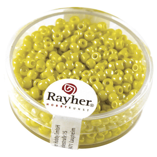 Rayher Rayher Rocailles Borduurkralen Opaque Luster 2,6mm Geel 17g