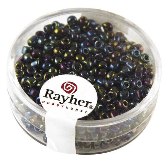 Rayher Rayher Rocailles Borduurkralen Opaque Luster 2,6mm Zwart 17g
