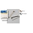 Darice Broche spelden 32 mm., zilverkleurig, 44 st.