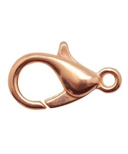 Karabijnsluiting 12mm Rosé goud 5 st.