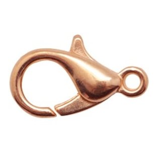 Karabijnsluiting 12mm Rosé goud 5 st.