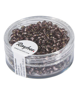 Rayher Rocailles Borduurkralen Zilveren Kern 2,6mm Donker Lila 16g