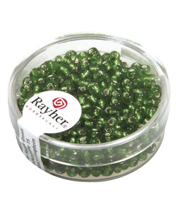 Rayher Rocailles Borduurkralen Zilveren Kern 2,6mm Groen 16g