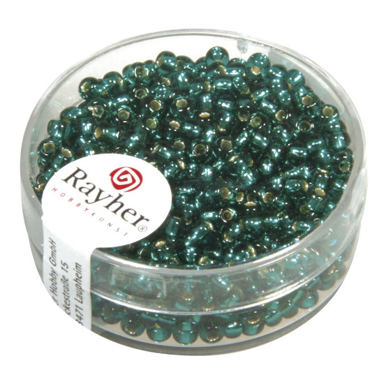 Rayher Rayher Rocailles Borduurkralen Zilveren Kern 2,6mm Jade Groen 16g