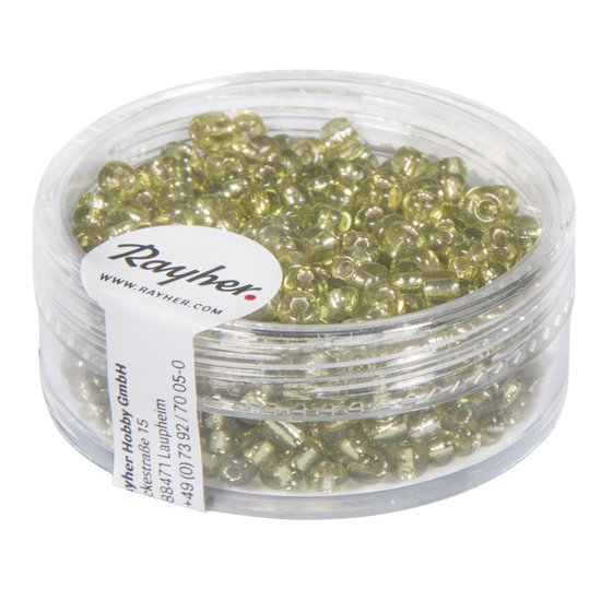 Rayher Rayher Rocailles Borduurkralen Zilveren Kern 2,6mm Licht Groen 16g