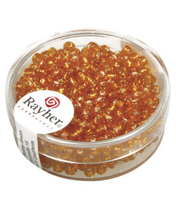 Rayher Rocailles Borduurkralen Zilveren Kern 2,6mm Oranje 16g