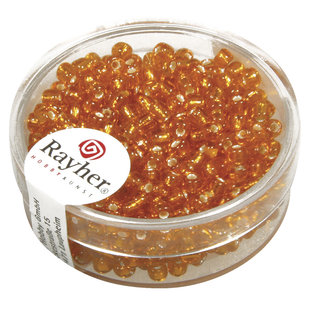 Rayher Rocailles Borduurkralen Zilveren Kern 2,6mm Oranje 16g