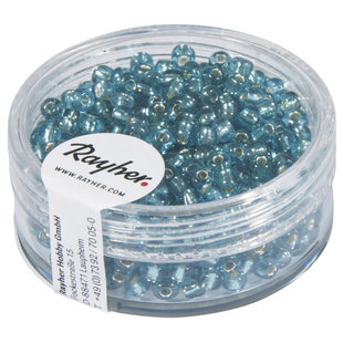 Rayher Rocailles Borduurkralen Zilveren Kern 2,6mm Turquoise 16g