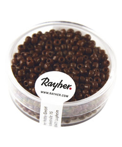 Rayher Rocailles Borduurkralen Opaque 2,6mm Donker Bruin 17g