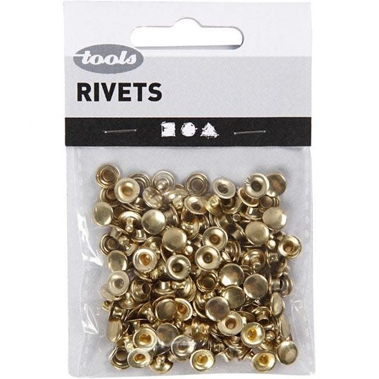 Creotime Rivets koper d:7mm, 50 stuks