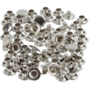 Rivets zilver d:7mm, 50 stuks