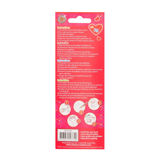 Vaessen Creative Vaessen Creative Glitter Fijn 6st Groen