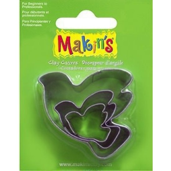 Makin's Clay Makin's Clay Uitsteekvorm Set 3 st. 2 - 4 cm. Duif