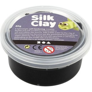 Silk Clay Zwart 40g