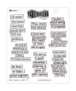 Dylusions Ranger Dylusions Cling Stamp Set Don't hold back