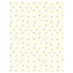 Vel Decopatch Papier Textuur Patroon IJsjes Geel/Blauw/Roze
