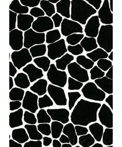 Vel Decopatch papier Giraffe print zwart/wit