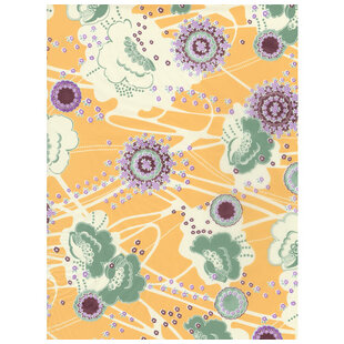 Vel Decopatch papier Bloemenprint geel/groen