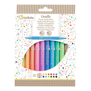 Avenue Mandarine Graffy Double End Pen Set 12st