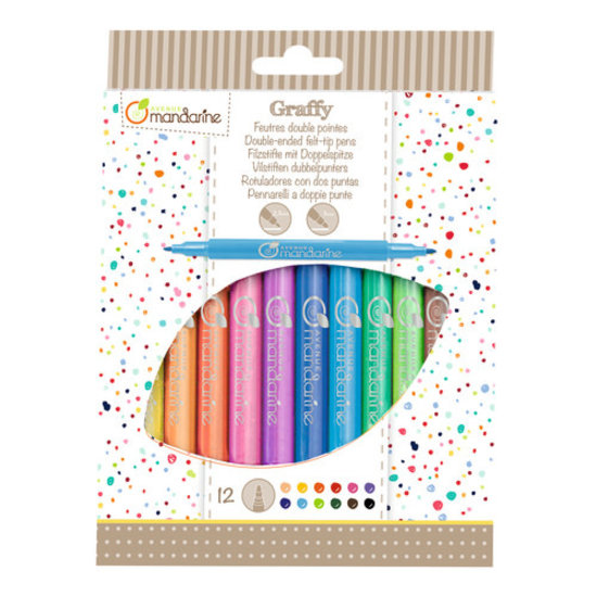 Avenue Mandarine Avenue Mandarine Graffy Double End Pen Set 12st