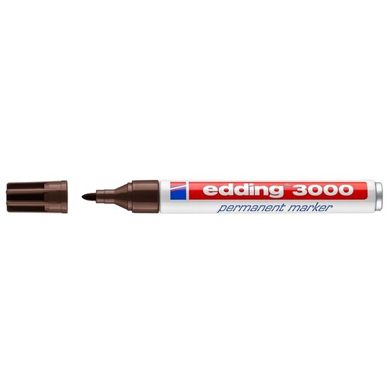 Edding Edding 3000 Permanent Marker Donker Bruin