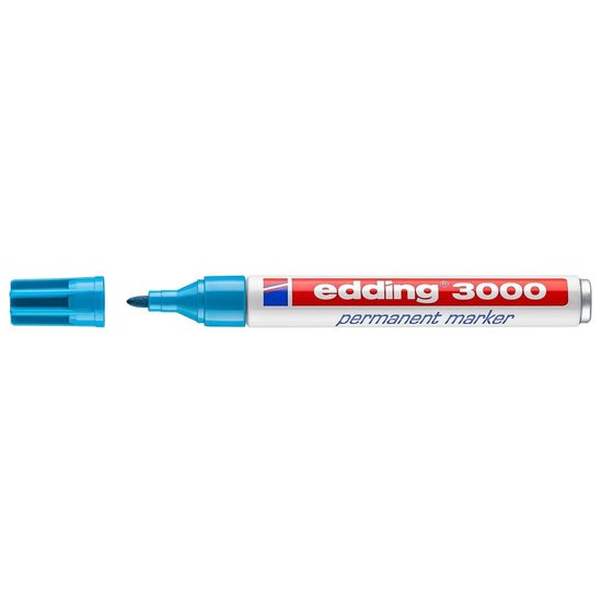 Edding Edding 3000 Permanent Marker Licht Blauw