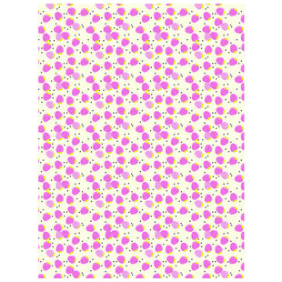 Vel Decopatch Papier Patroon Aardbeien Licht Geel/Roze/Zwart