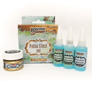 Pentart Pattina Effect set 3x20ml 1x20gr